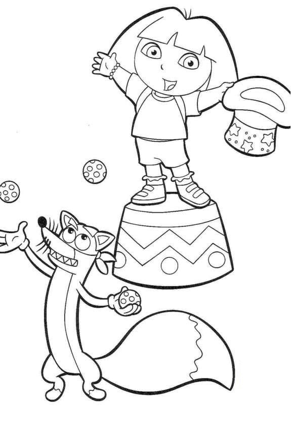 Dibujo para colorear: Dora the Explorer (Dibujos animados) #30101 - Dibujos para Colorear e Imprimir Gratis