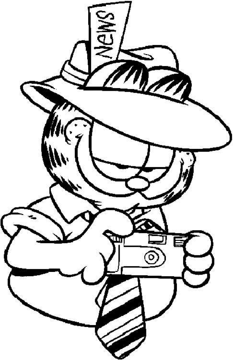 Dibujo para colorear: Garfield (Dibujos animados) #26118 - Dibujos para Colorear e Imprimir Gratis