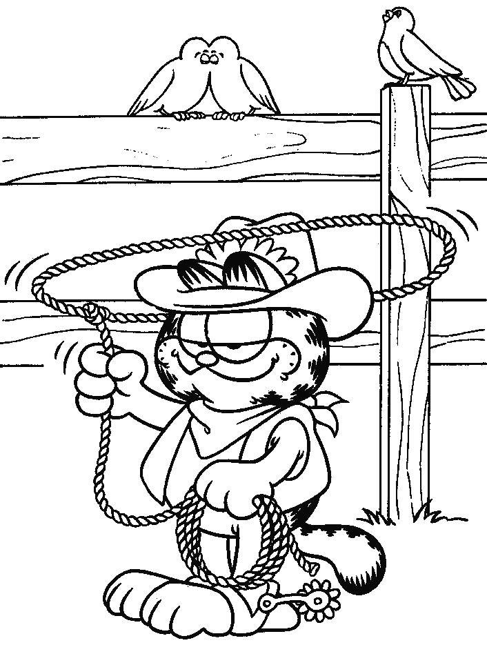 Dibujo para colorear: Garfield (Dibujos animados) #26121 - Dibujos para Colorear e Imprimir Gratis