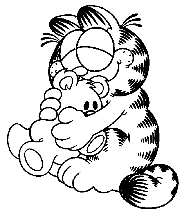 Dibujo para colorear: Garfield (Dibujos animados) #26123 - Dibujos para Colorear e Imprimir Gratis