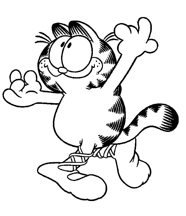 Dibujo para colorear: Garfield (Dibujos animados) #26127 - Dibujos para Colorear e Imprimir Gratis