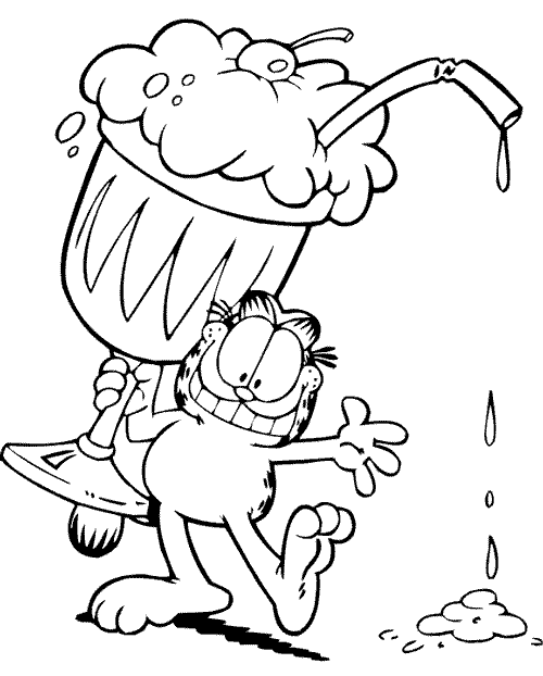 Dibujo para colorear: Garfield (Dibujos animados) #26133 - Dibujos para Colorear e Imprimir Gratis