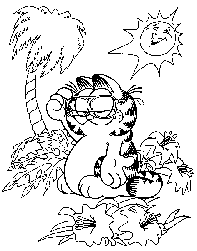 Dibujo para colorear: Garfield (Dibujos animados) #26146 - Dibujos para Colorear e Imprimir Gratis