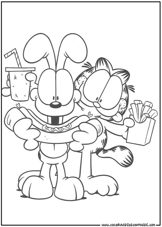 Dibujo para colorear: Garfield (Dibujos animados) #26148 - Dibujos para Colorear e Imprimir Gratis