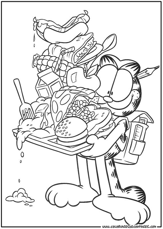 Dibujo para colorear: Garfield (Dibujos animados) #26149 - Dibujos para Colorear e Imprimir Gratis