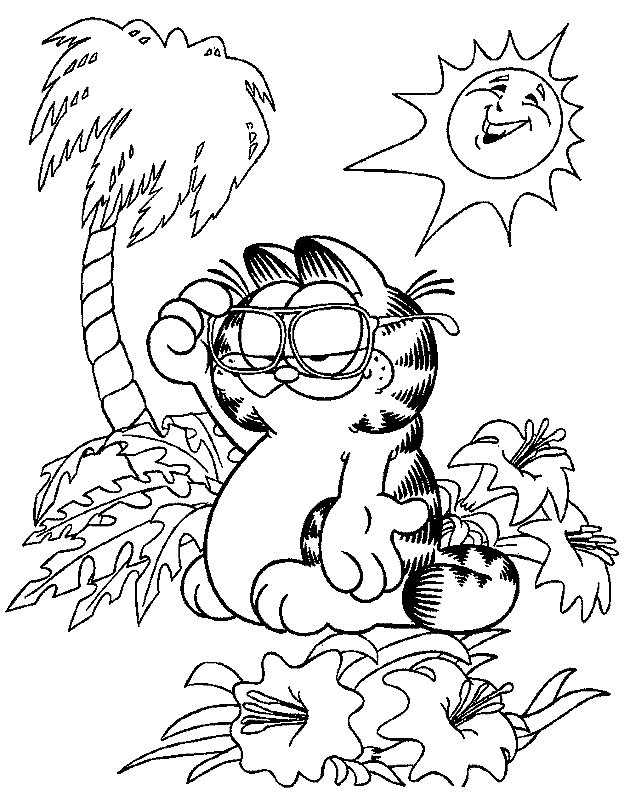 Dibujo para colorear: Garfield (Dibujos animados) #26175 - Dibujos para Colorear e Imprimir Gratis