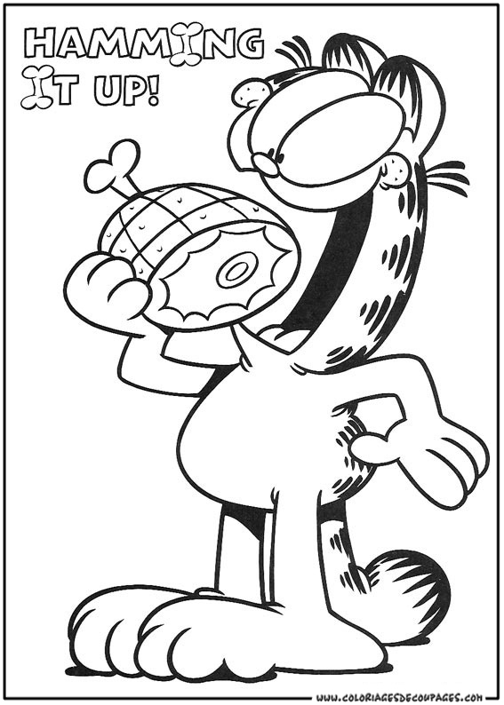 Dibujo para colorear: Garfield (Dibujos animados) #26204 - Dibujos para Colorear e Imprimir Gratis