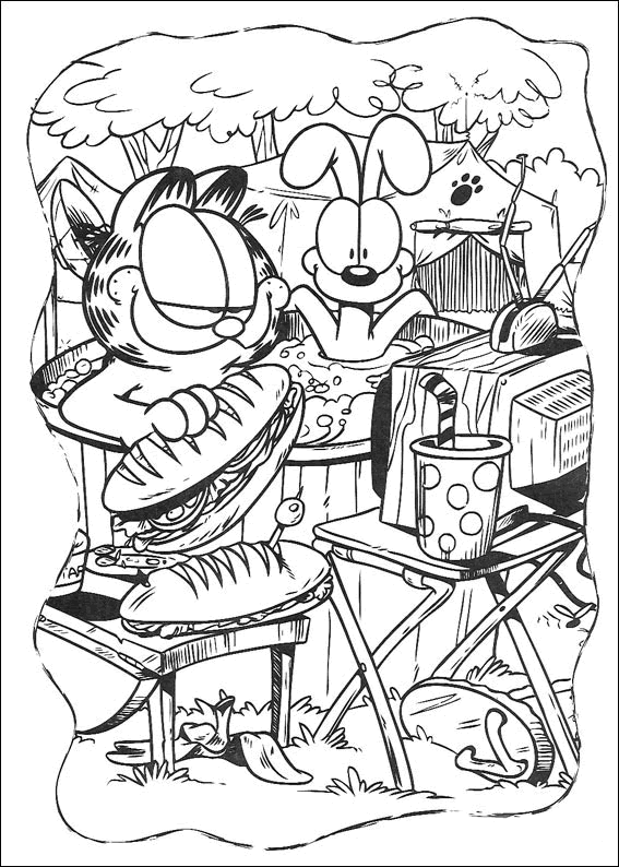 Dibujo para colorear: Garfield (Dibujos animados) #26212 - Dibujos para Colorear e Imprimir Gratis