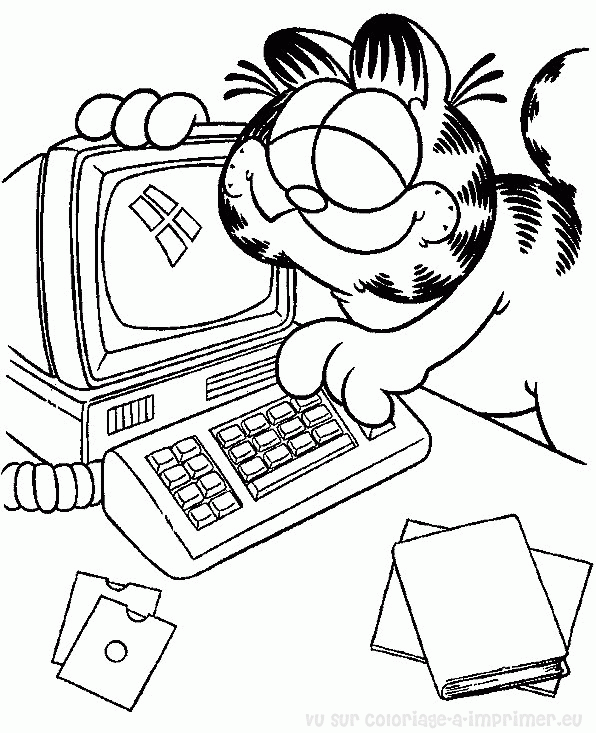 Dibujo para colorear: Garfield (Dibujos animados) #26258 - Dibujos para Colorear e Imprimir Gratis