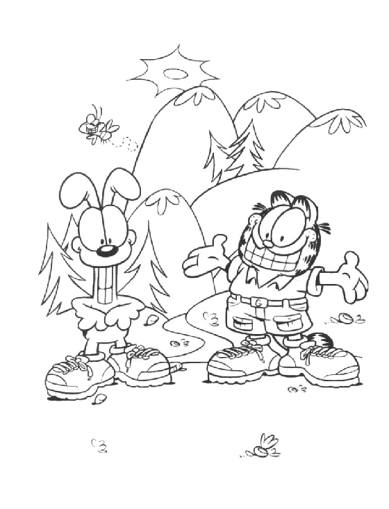 Dibujo para colorear: Garfield (Dibujos animados) #26283 - Dibujos para Colorear e Imprimir Gratis