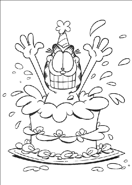 Dibujo para colorear: Garfield (Dibujos animados) #26292 - Dibujos para Colorear e Imprimir Gratis