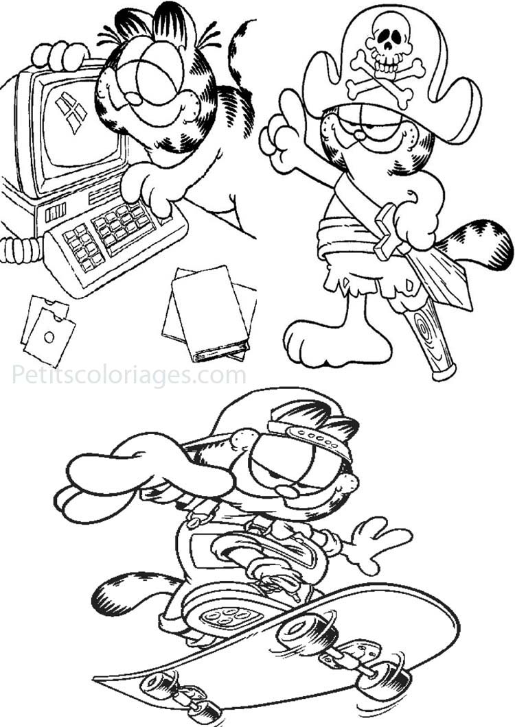 Dibujo para colorear: Garfield (Dibujos animados) #26303 - Dibujos para Colorear e Imprimir Gratis