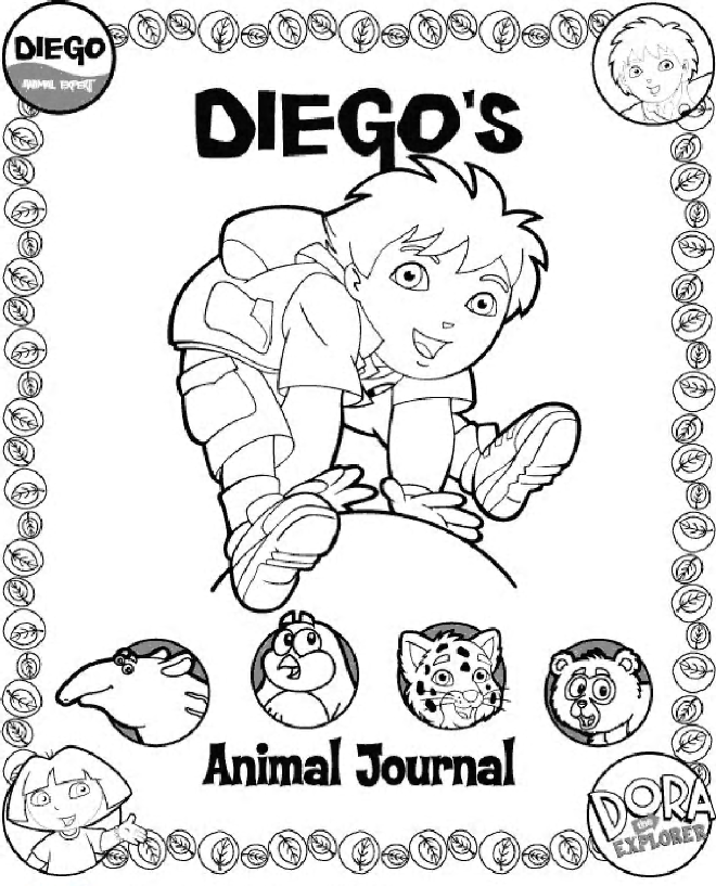 Dibujo para colorear: Go Diego! (Dibujos animados) #48514 - Dibujos para Colorear e Imprimir Gratis