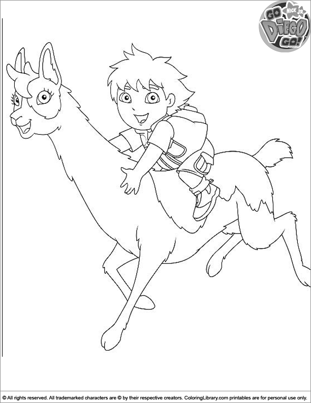 Dibujo para colorear: Go Diego! (Dibujos animados) #48700 - Dibujos para Colorear e Imprimir Gratis