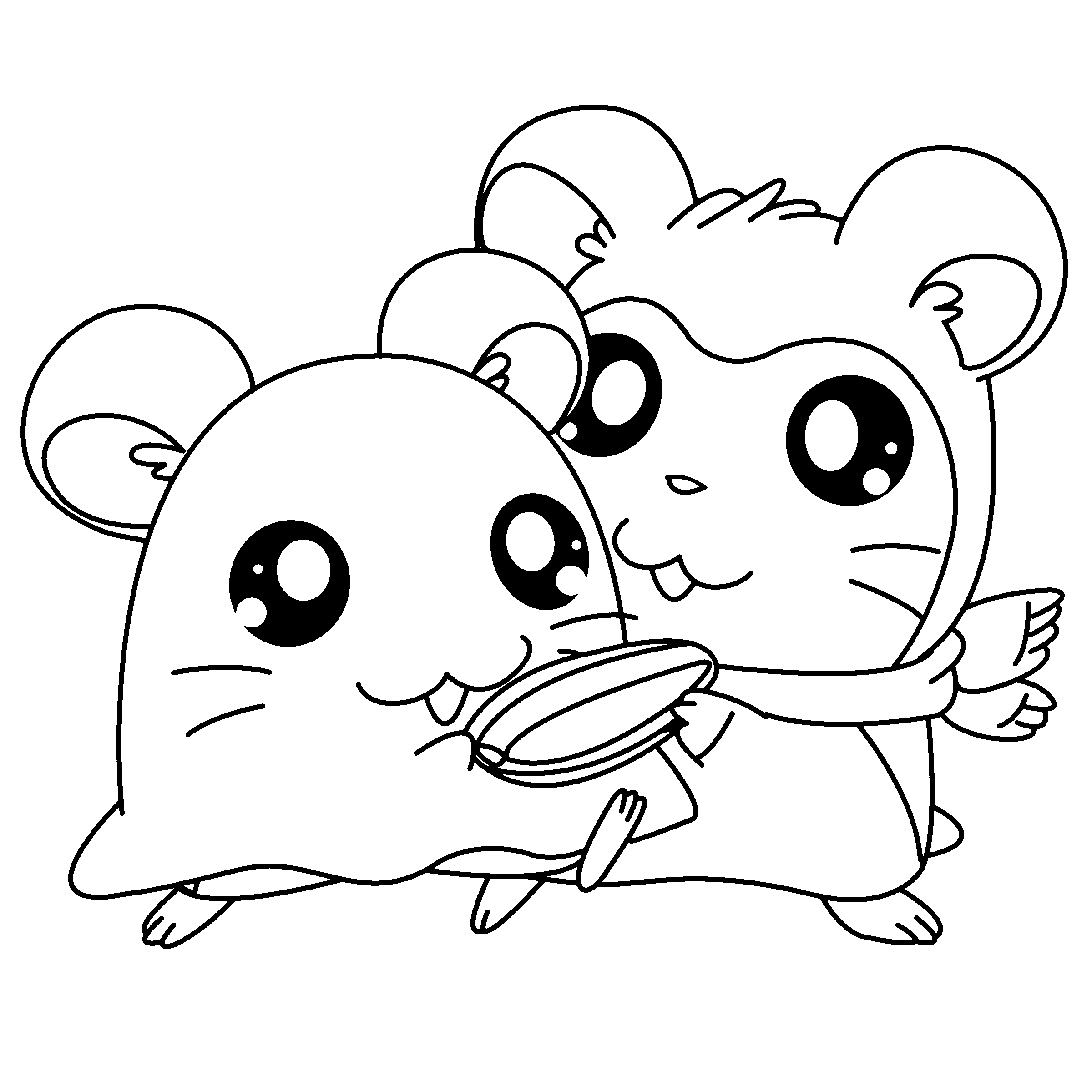 Dibujo para colorear: Hamtaro (Dibujos animados) #39911 - Dibujos para Colorear e Imprimir Gratis