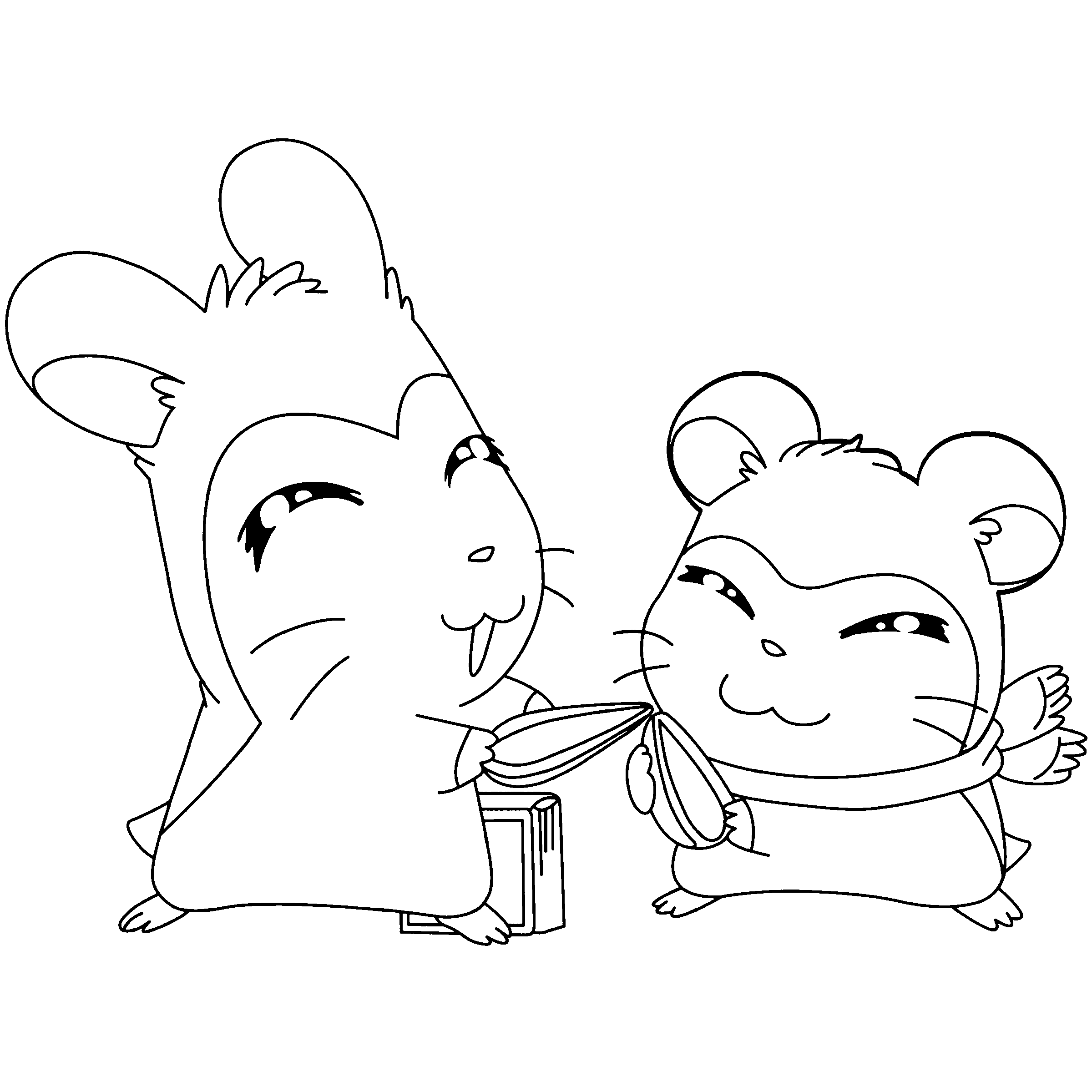 Dibujo para colorear: Hamtaro (Dibujos animados) #39952 - Dibujos para Colorear e Imprimir Gratis