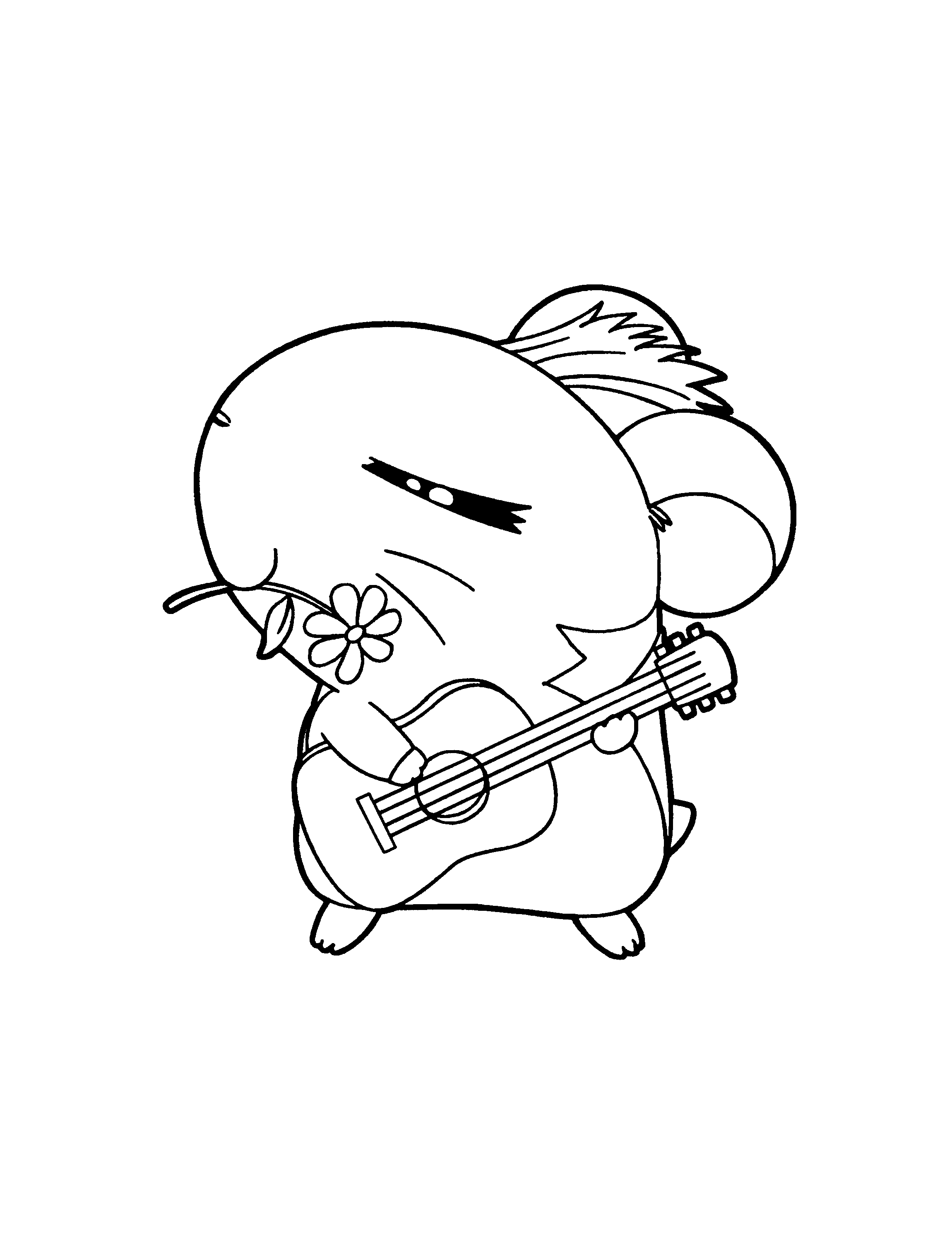 Dibujo para colorear: Hamtaro (Dibujos animados) #39972 - Dibujos para Colorear e Imprimir Gratis