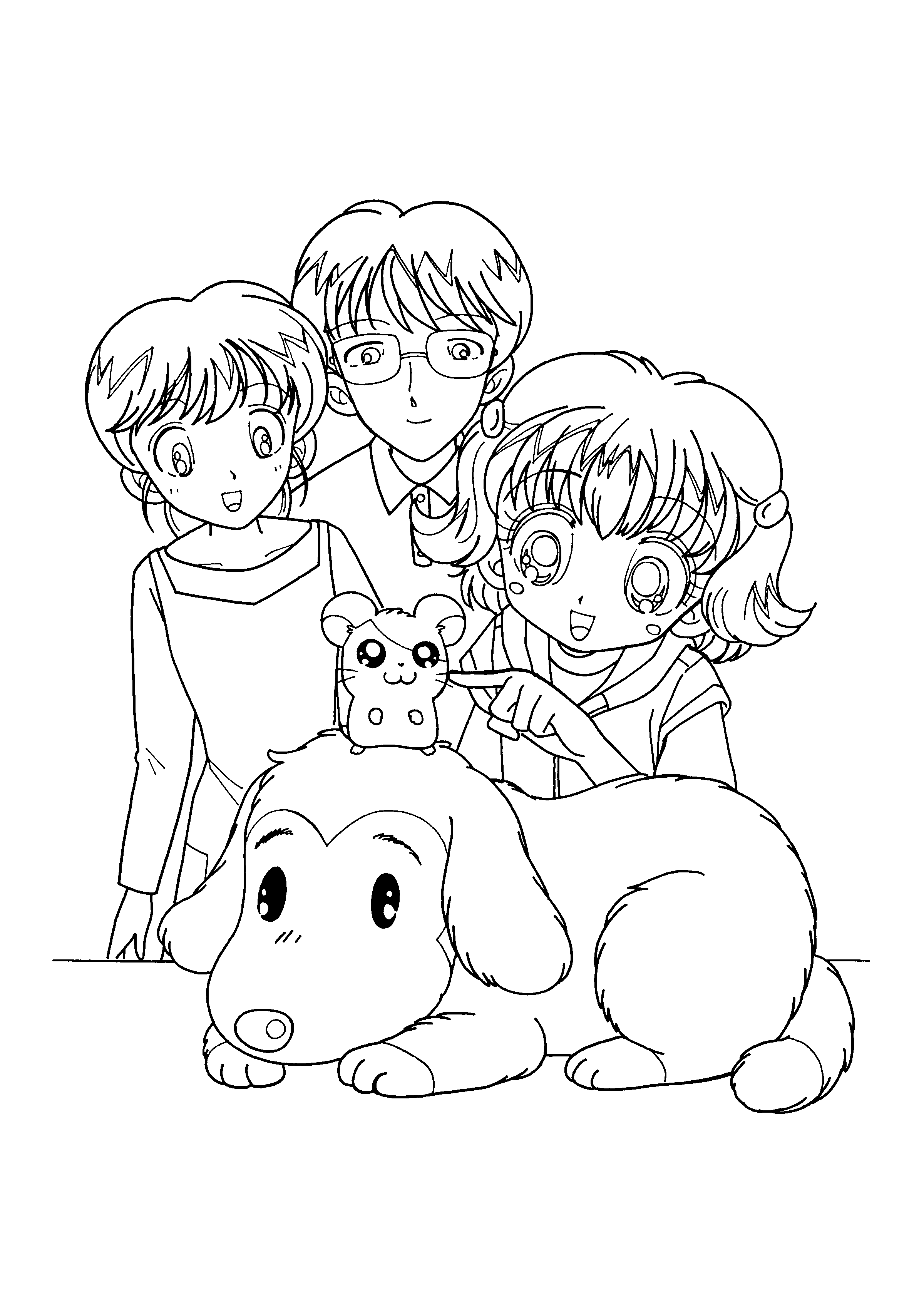 Dibujo para colorear: Hamtaro (Dibujos animados) #39974 - Dibujos para Colorear e Imprimir Gratis