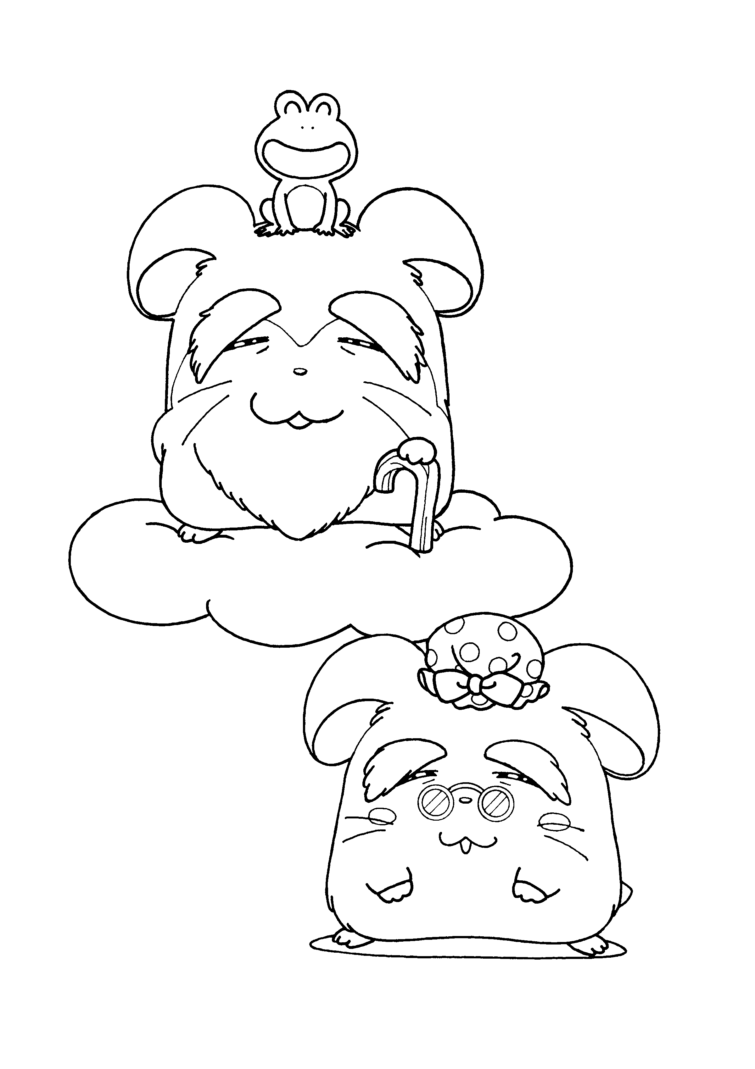 Dibujo para colorear: Hamtaro (Dibujos animados) #39976 - Dibujos para Colorear e Imprimir Gratis