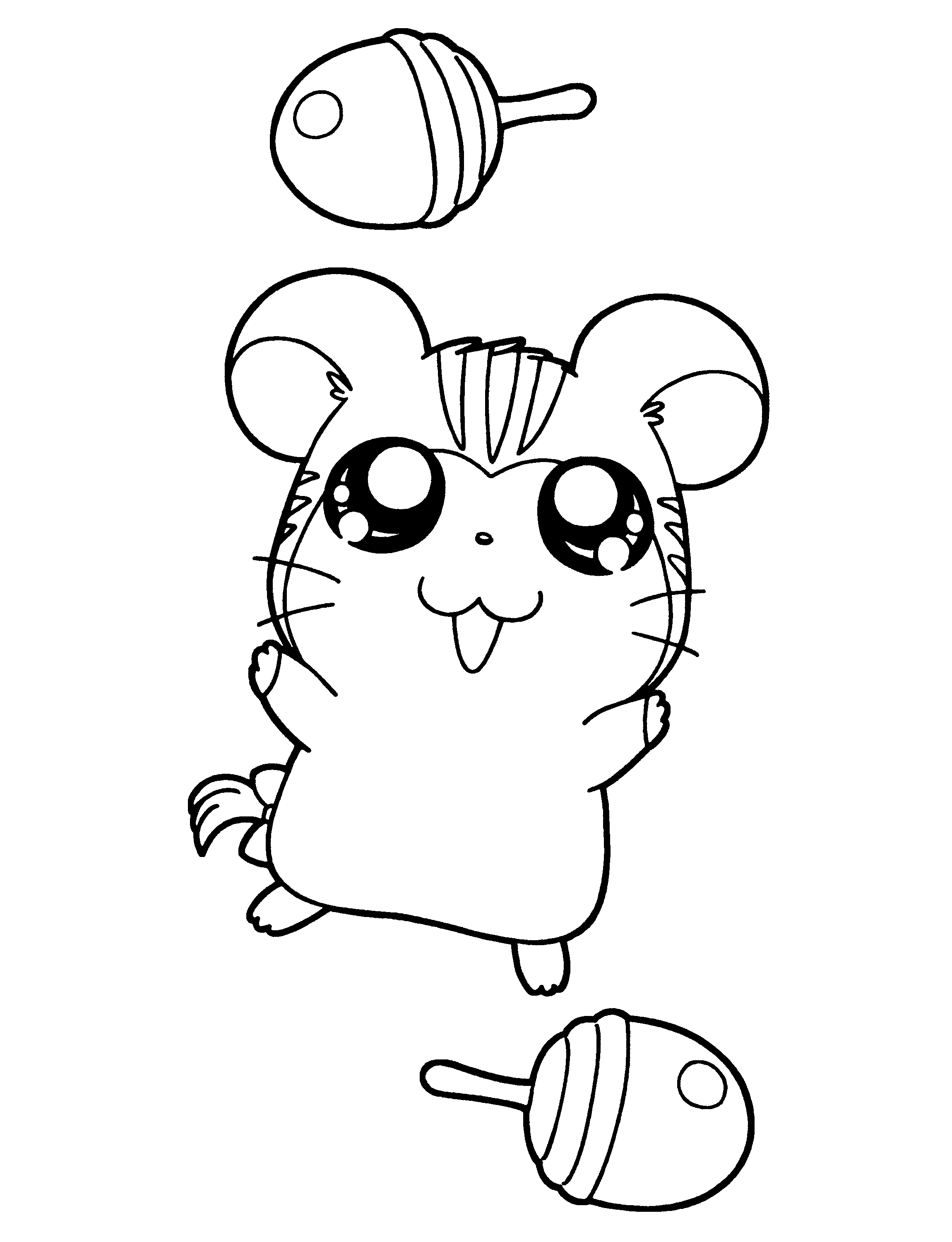 Dibujo para colorear: Hamtaro (Dibujos animados) #39987 - Dibujos para Colorear e Imprimir Gratis