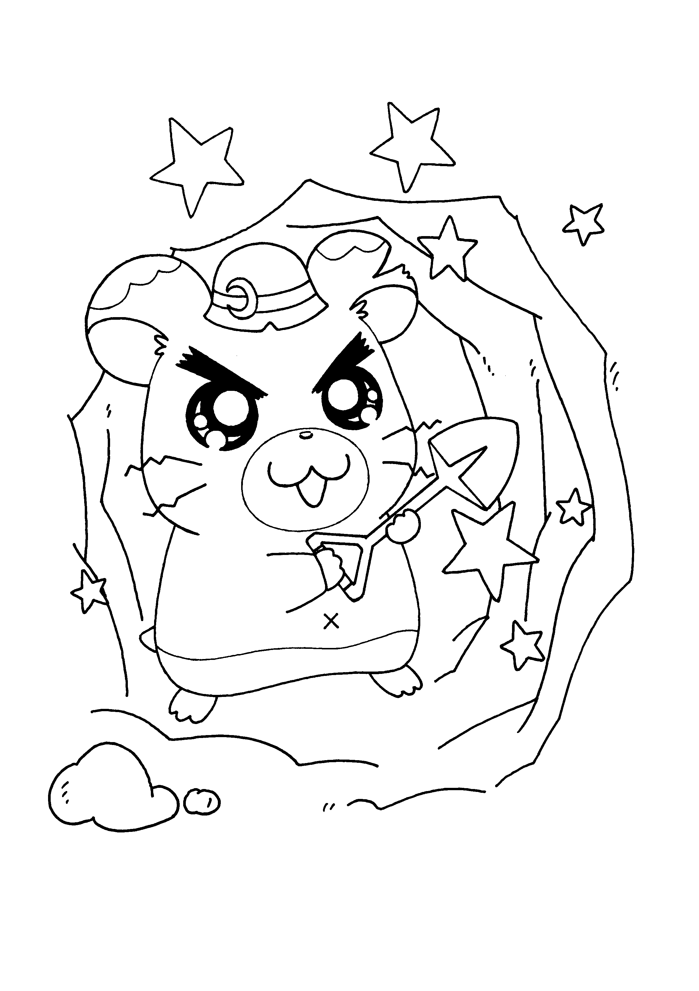 Dibujo para colorear: Hamtaro (Dibujos animados) #39992 - Dibujos para Colorear e Imprimir Gratis