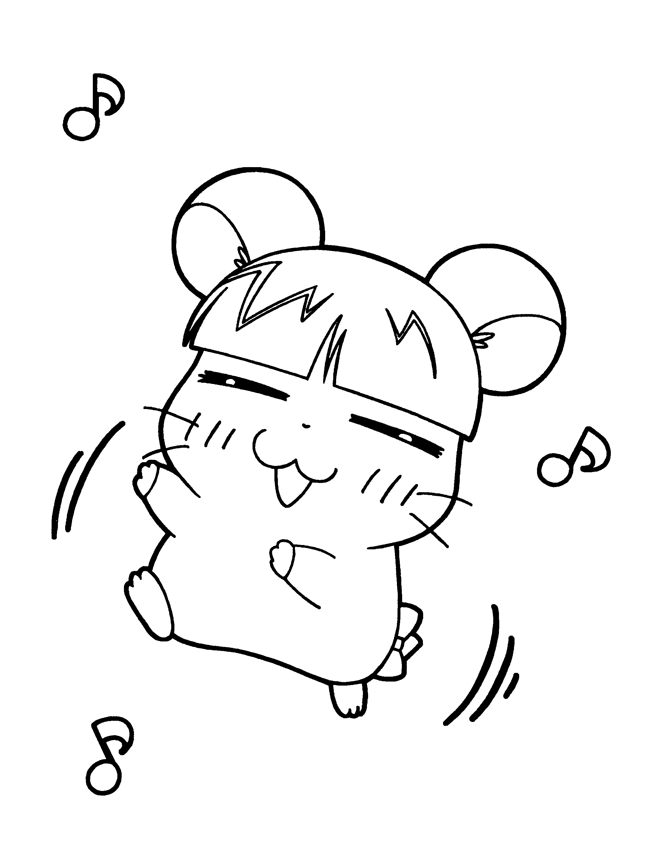 Dibujo para colorear: Hamtaro (Dibujos animados) #39998 - Dibujos para Colorear e Imprimir Gratis