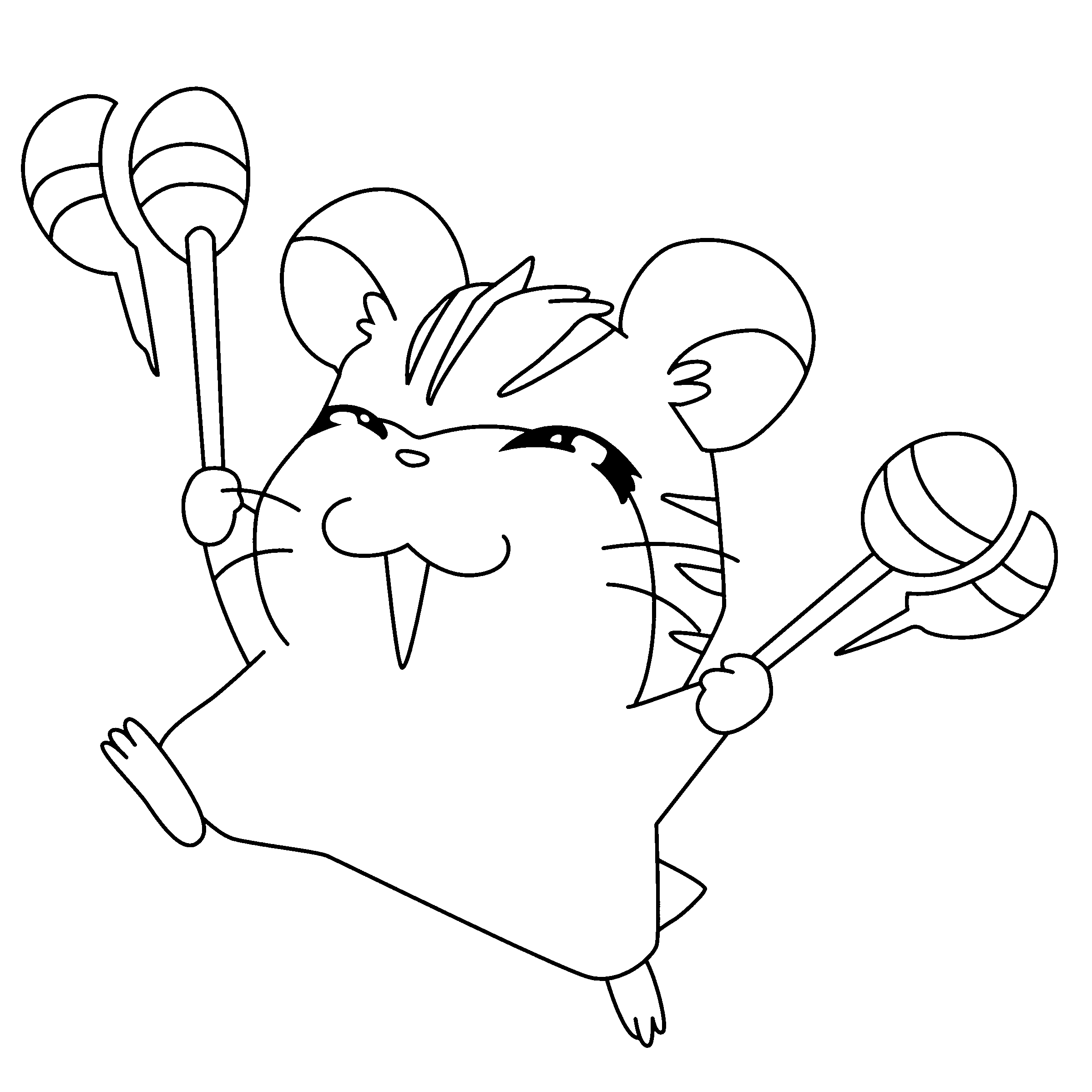 Dibujo para colorear: Hamtaro (Dibujos animados) #39999 - Dibujos para Colorear e Imprimir Gratis