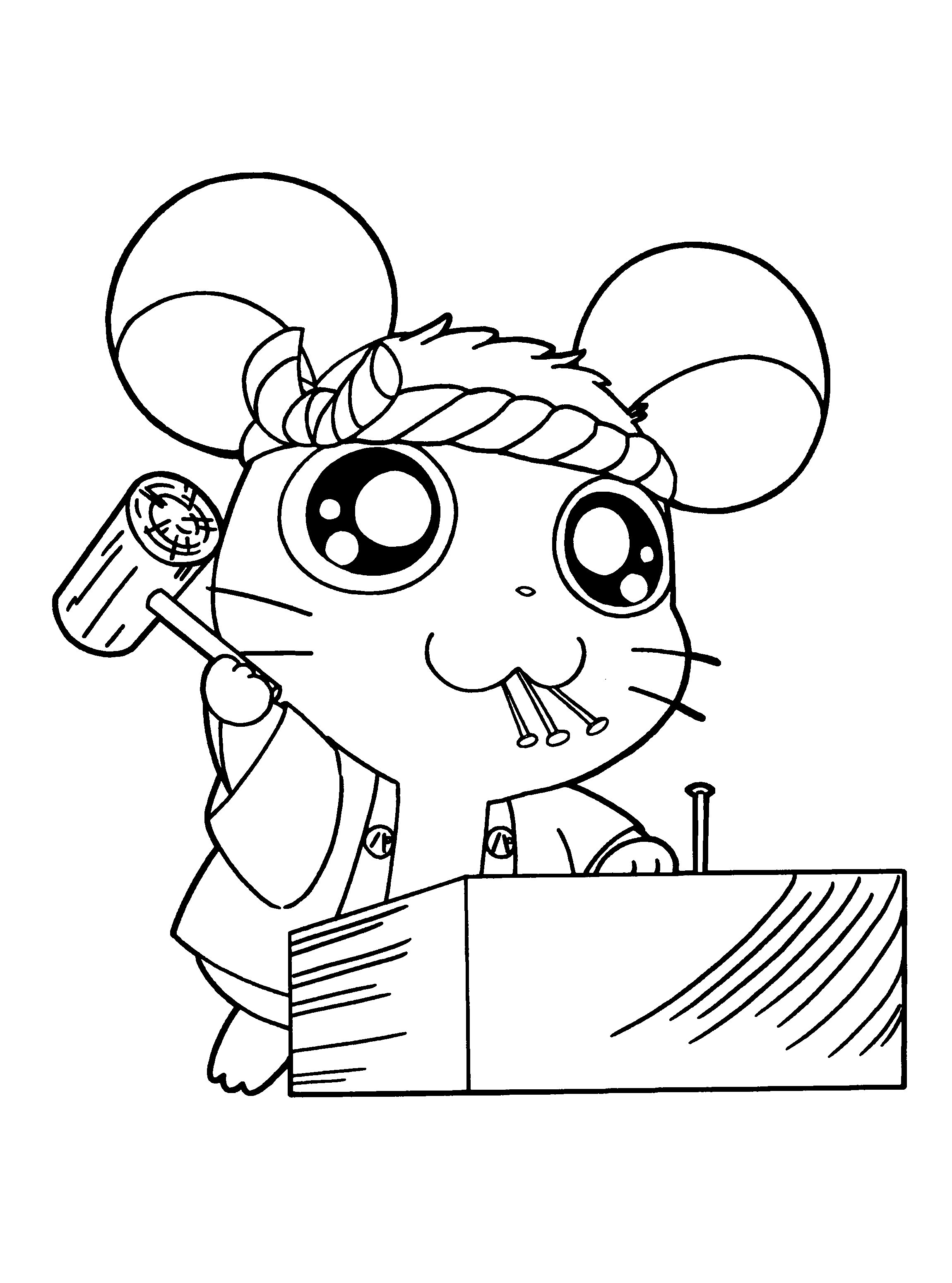 Dibujo para colorear: Hamtaro (Dibujos animados) #40017 - Dibujos para Colorear e Imprimir Gratis