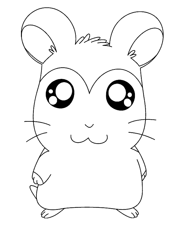 Dibujo para colorear: Hamtaro (Dibujos animados) #40019 - Dibujos para Colorear e Imprimir Gratis