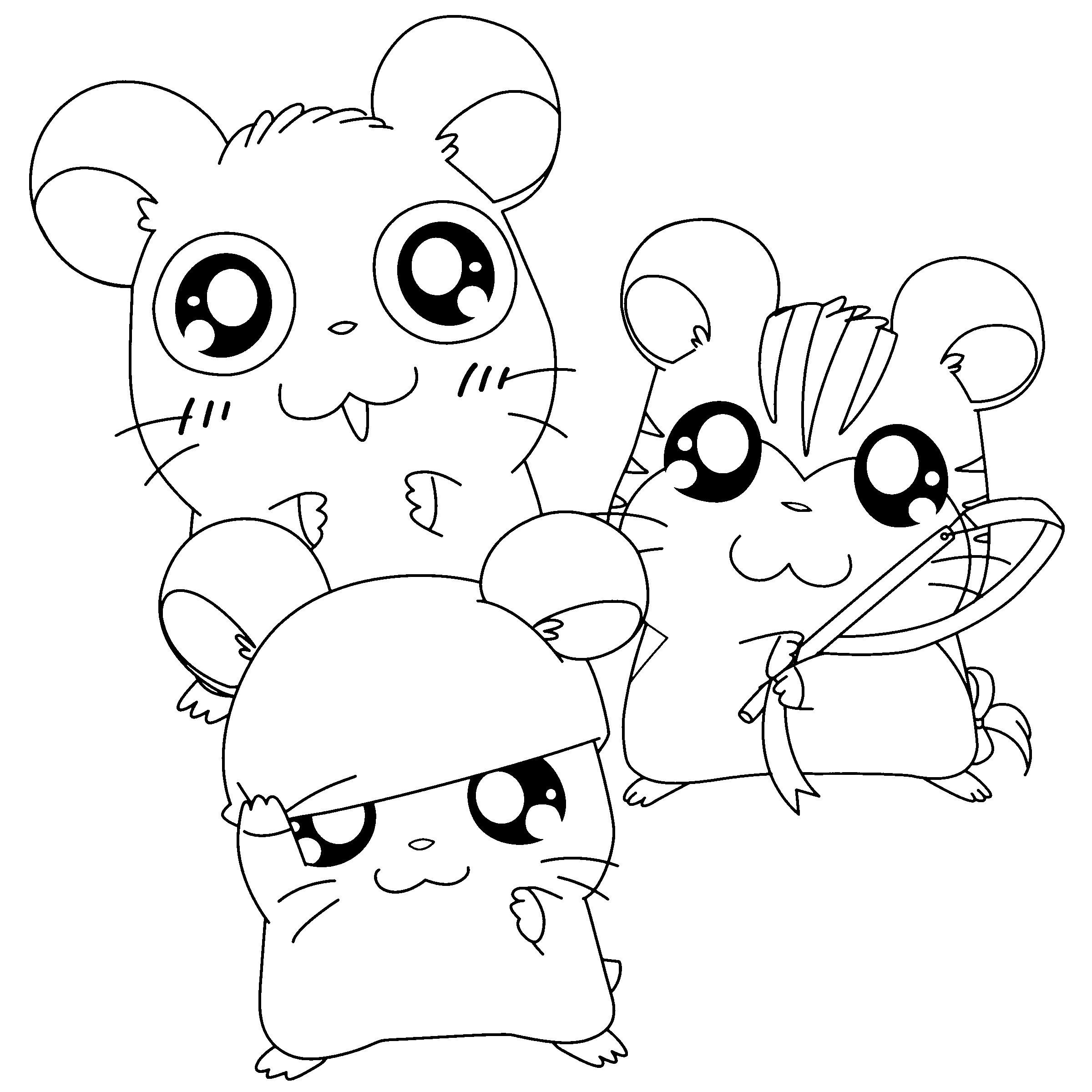 Dibujo para colorear: Hamtaro (Dibujos animados) #40020 - Dibujos para Colorear e Imprimir Gratis