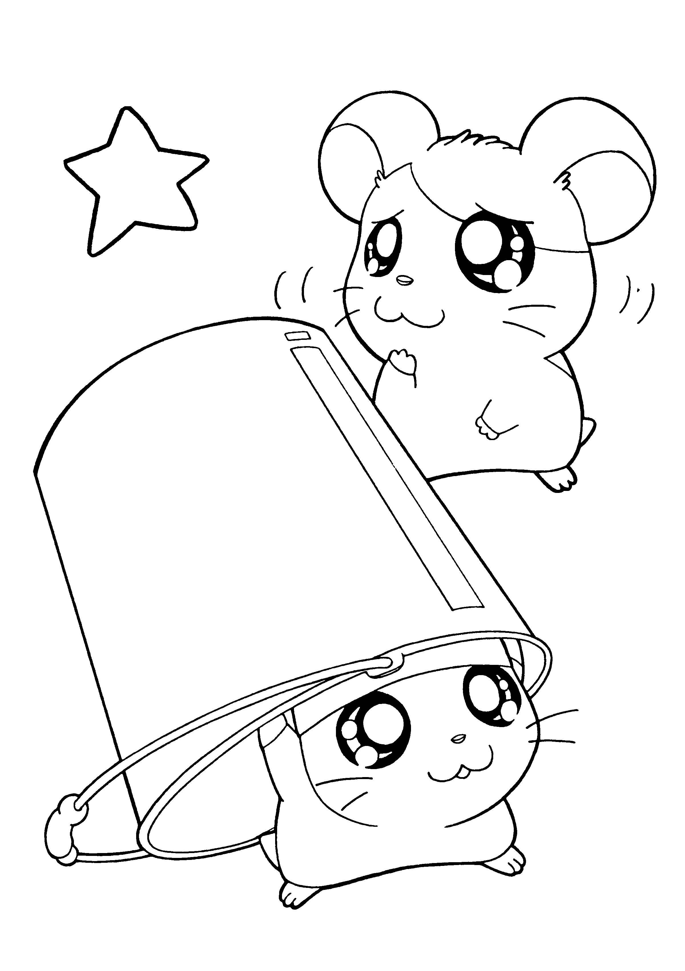 Dibujo para colorear: Hamtaro (Dibujos animados) #40022 - Dibujos para Colorear e Imprimir Gratis