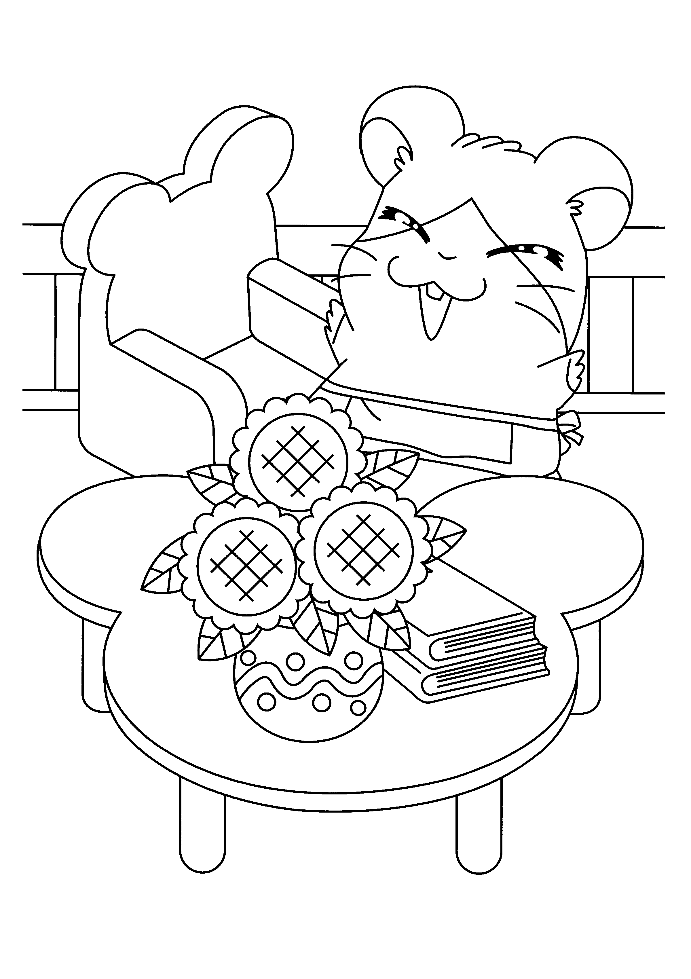 Dibujo para colorear: Hamtaro (Dibujos animados) #40023 - Dibujos para Colorear e Imprimir Gratis