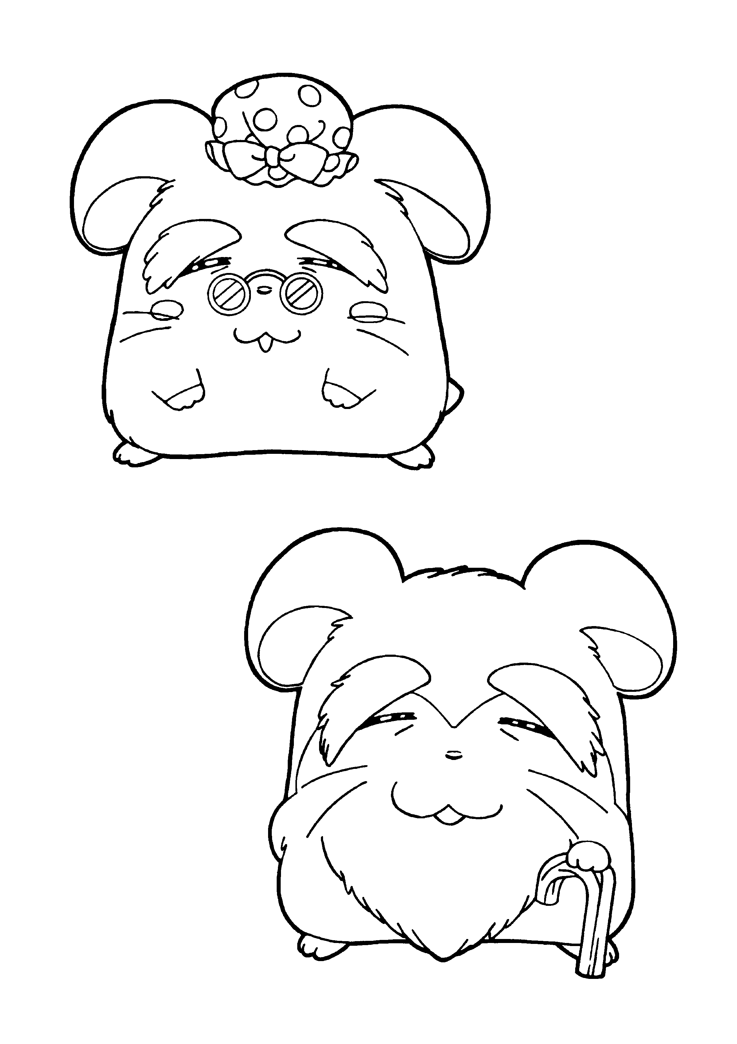 Dibujo para colorear: Hamtaro (Dibujos animados) #40040 - Dibujos para Colorear e Imprimir Gratis