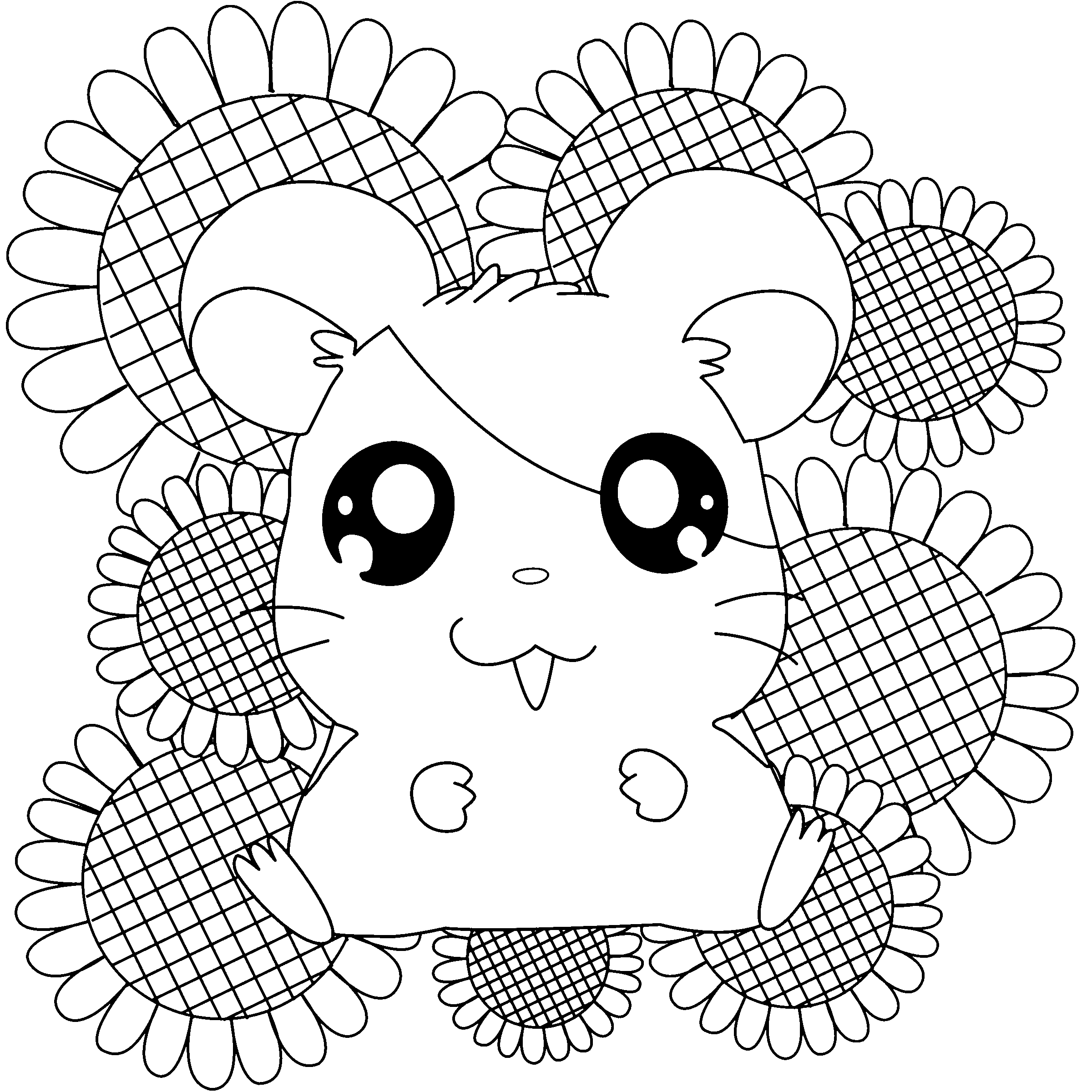 Dibujo para colorear: Hamtaro (Dibujos animados) #40044 - Dibujos para Colorear e Imprimir Gratis