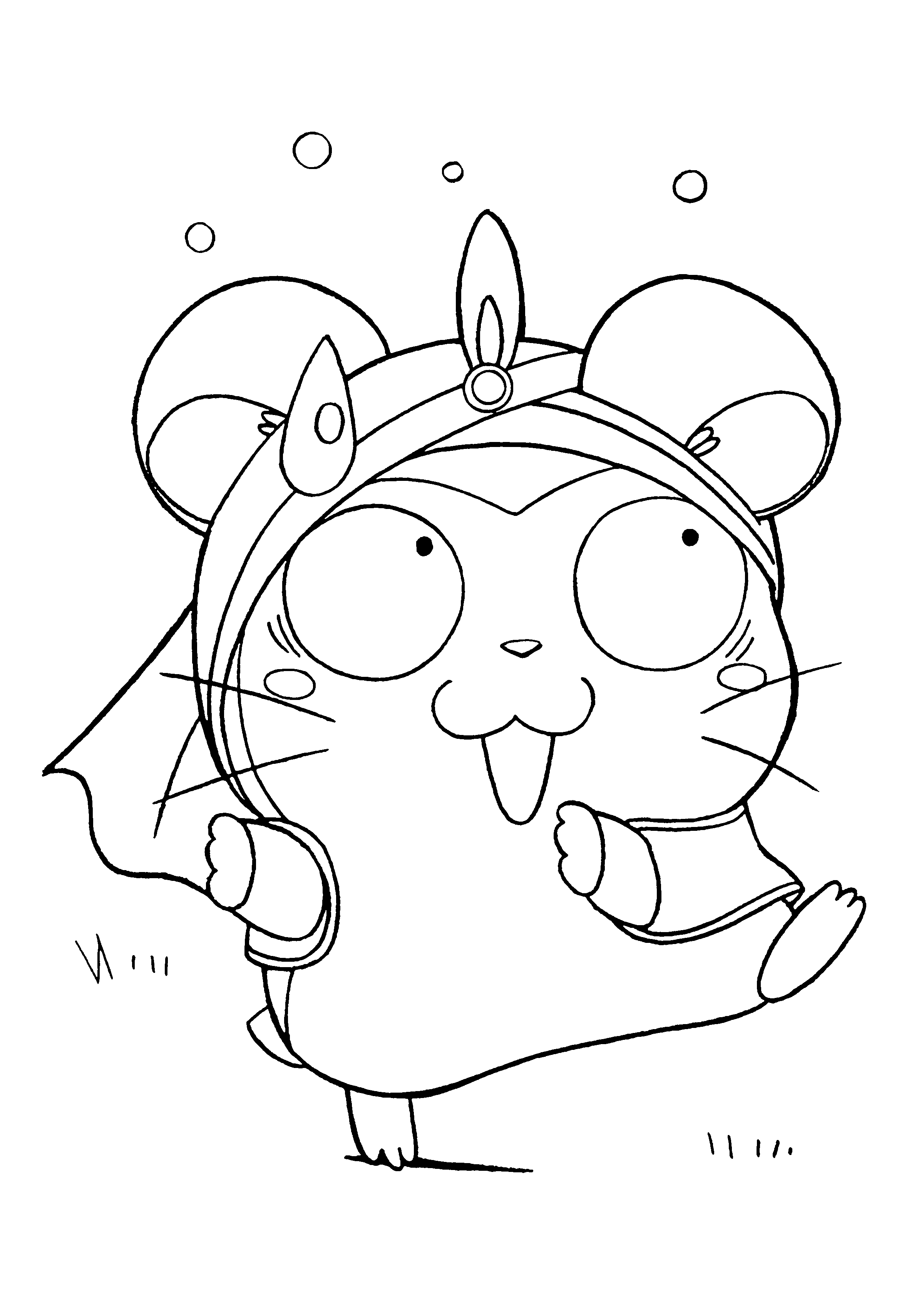 Dibujo para colorear: Hamtaro (Dibujos animados) #40046 - Dibujos para Colorear e Imprimir Gratis