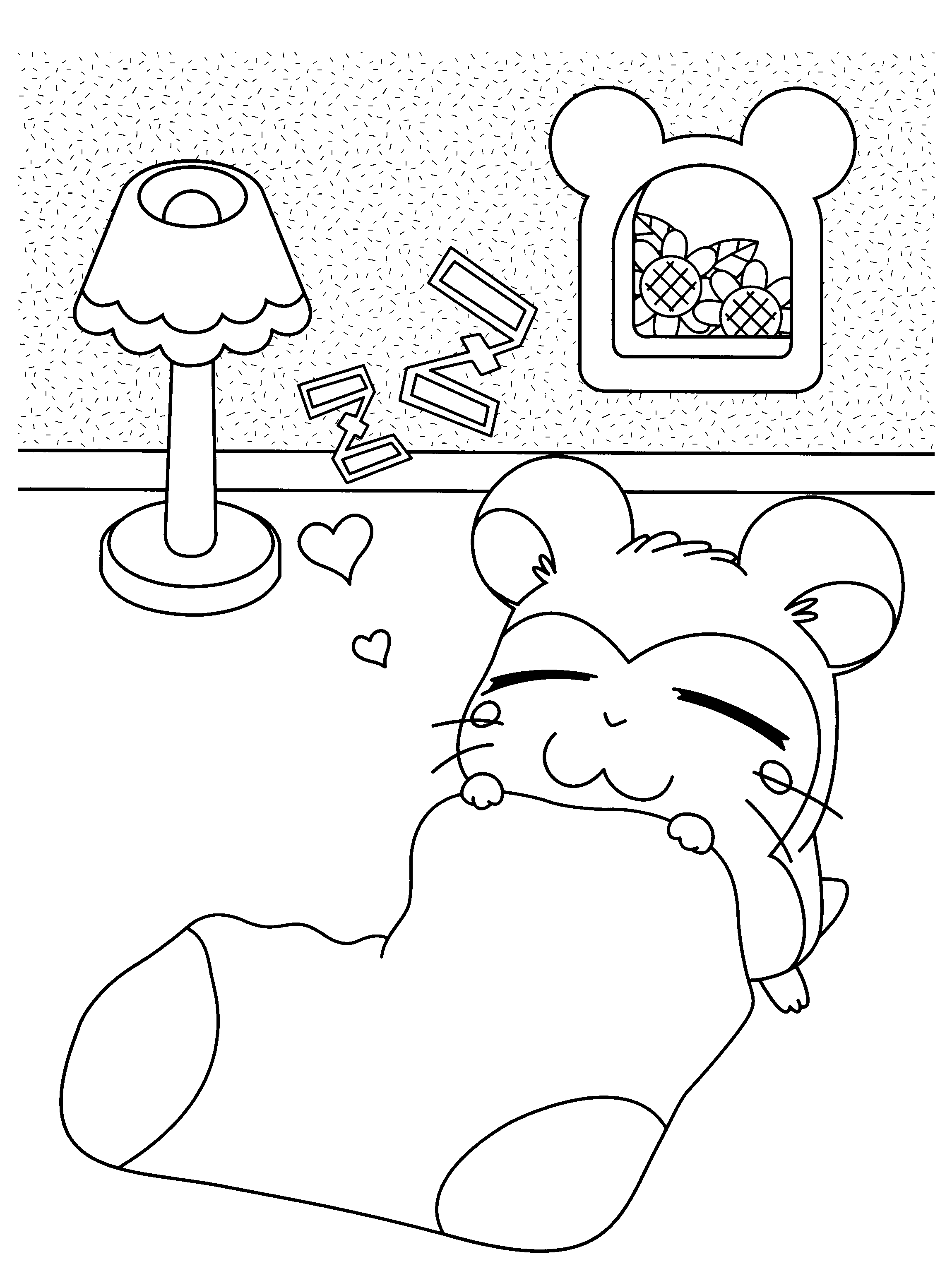 Dibujo para colorear: Hamtaro (Dibujos animados) #40050 - Dibujos para Colorear e Imprimir Gratis