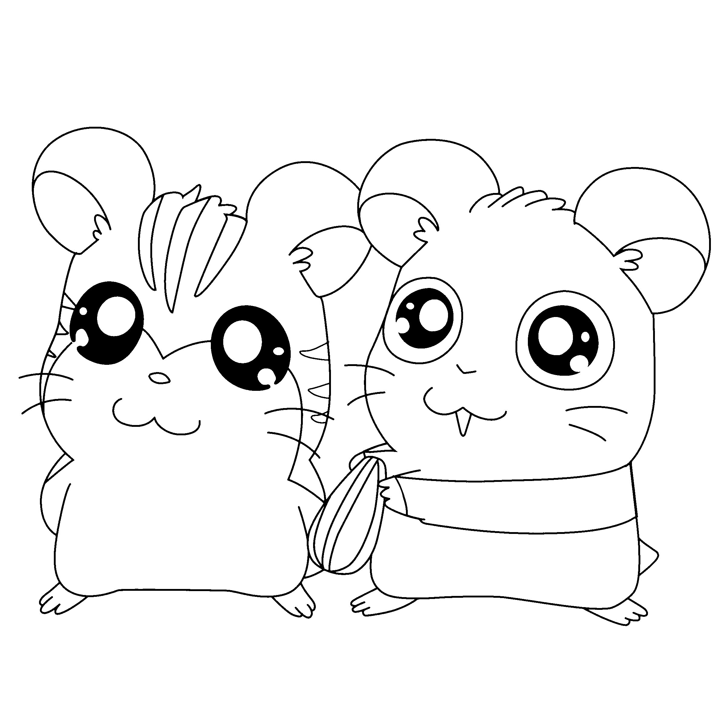 Dibujo para colorear: Hamtaro (Dibujos animados) #40058 - Dibujos para Colorear e Imprimir Gratis