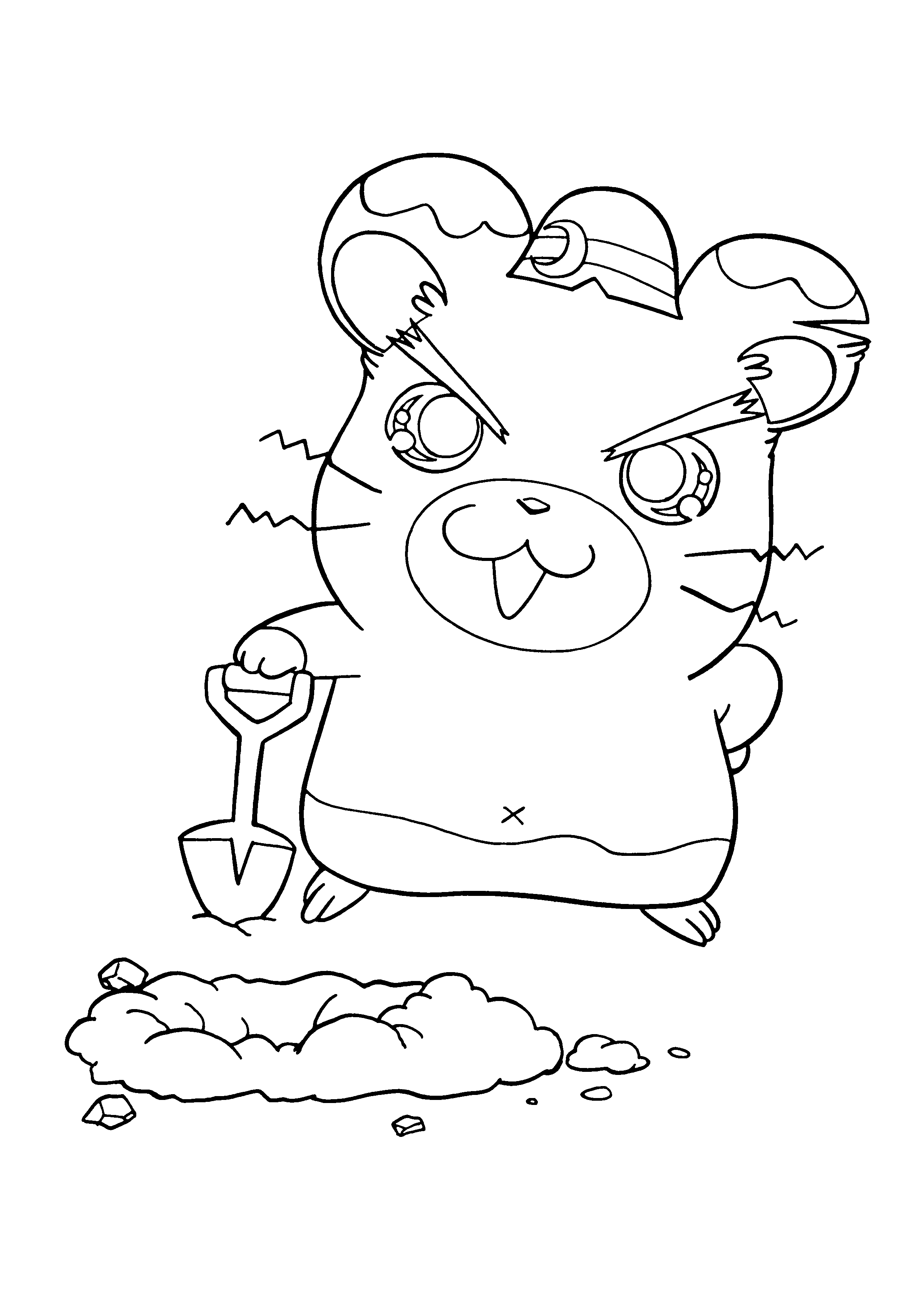 Dibujo para colorear: Hamtaro (Dibujos animados) #40066 - Dibujos para Colorear e Imprimir Gratis