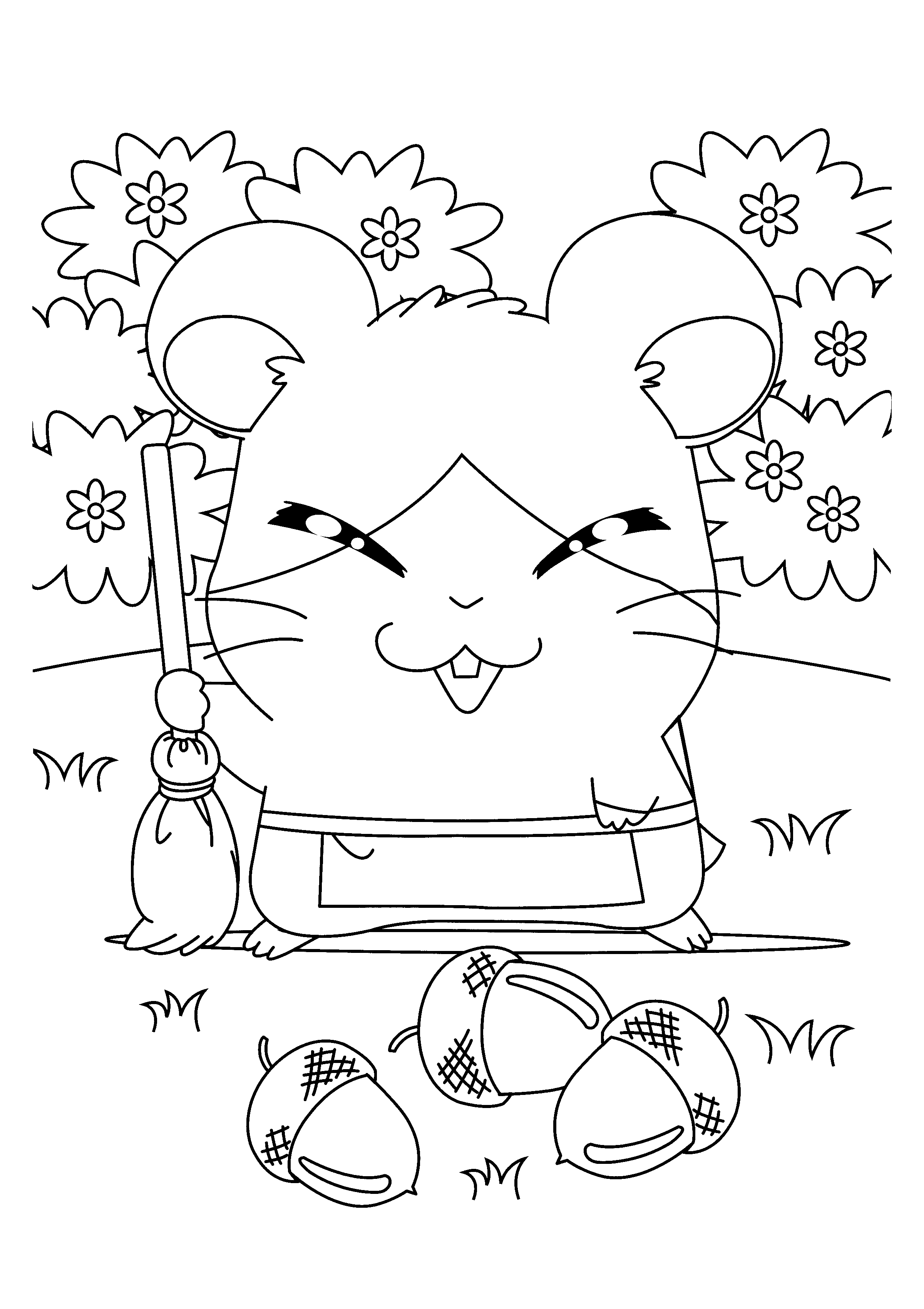 Dibujo para colorear: Hamtaro (Dibujos animados) #40071 - Dibujos para Colorear e Imprimir Gratis