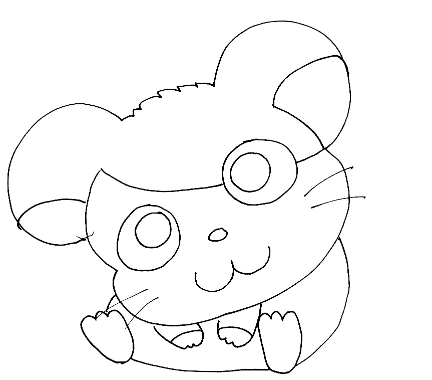 Dibujo para colorear: Hamtaro (Dibujos animados) #40075 - Dibujos para Colorear e Imprimir Gratis