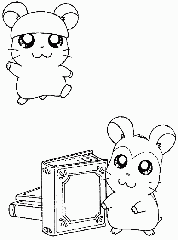 Dibujo para colorear: Hamtaro (Dibujos animados) #40087 - Dibujos para Colorear e Imprimir Gratis