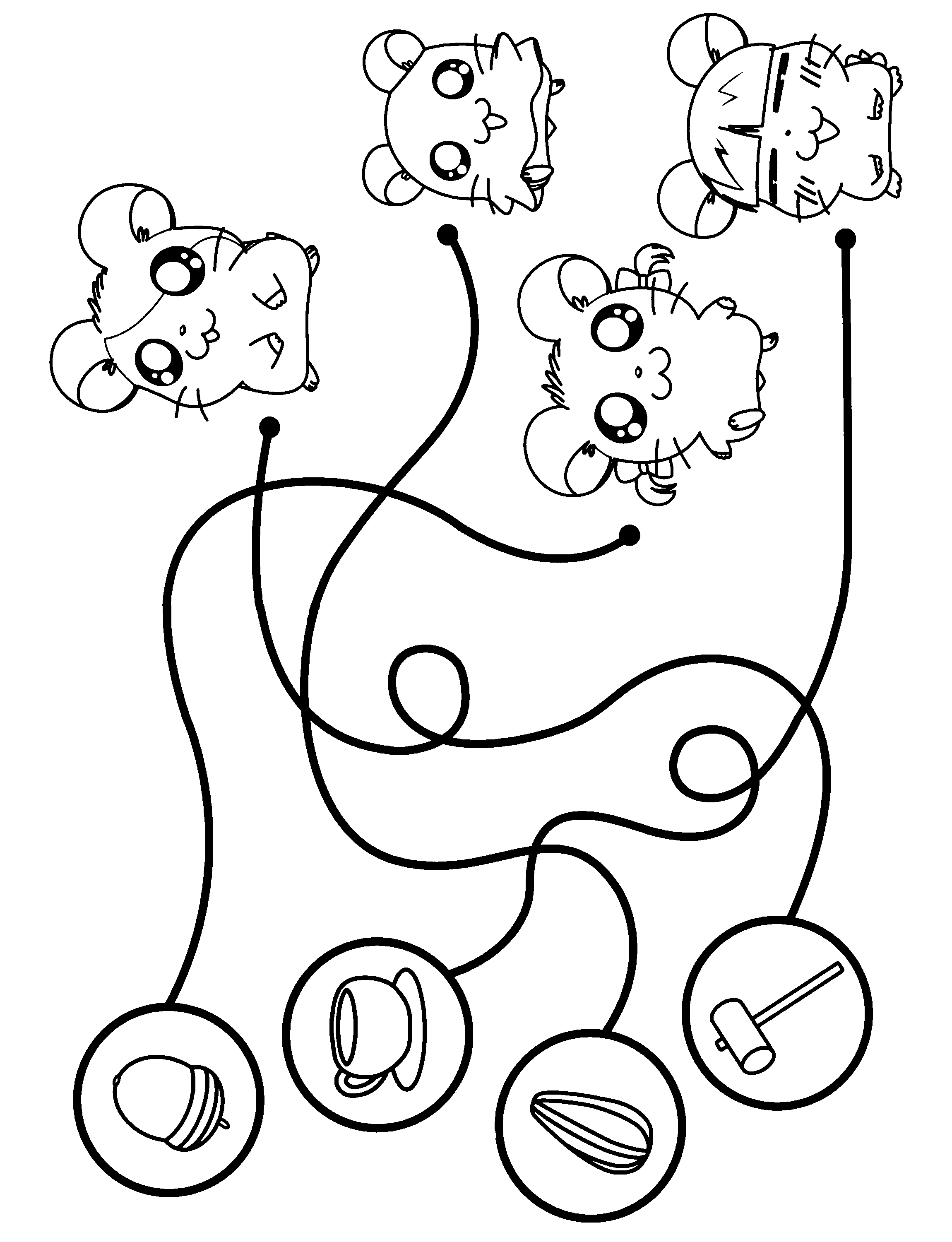 Dibujo para colorear: Hamtaro (Dibujos animados) #40093 - Dibujos para Colorear e Imprimir Gratis