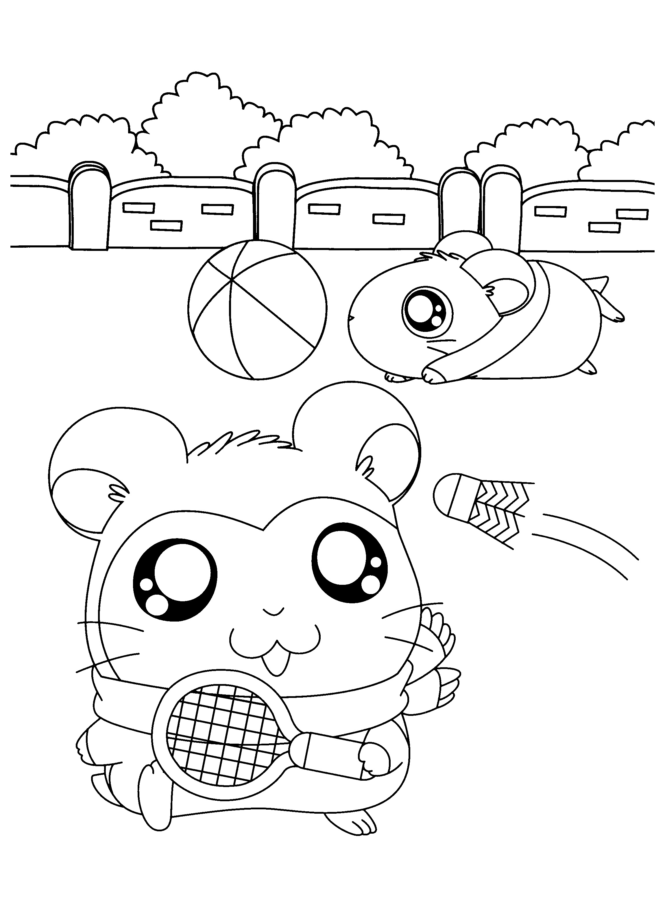 Dibujo para colorear: Hamtaro (Dibujos animados) #40098 - Dibujos para Colorear e Imprimir Gratis