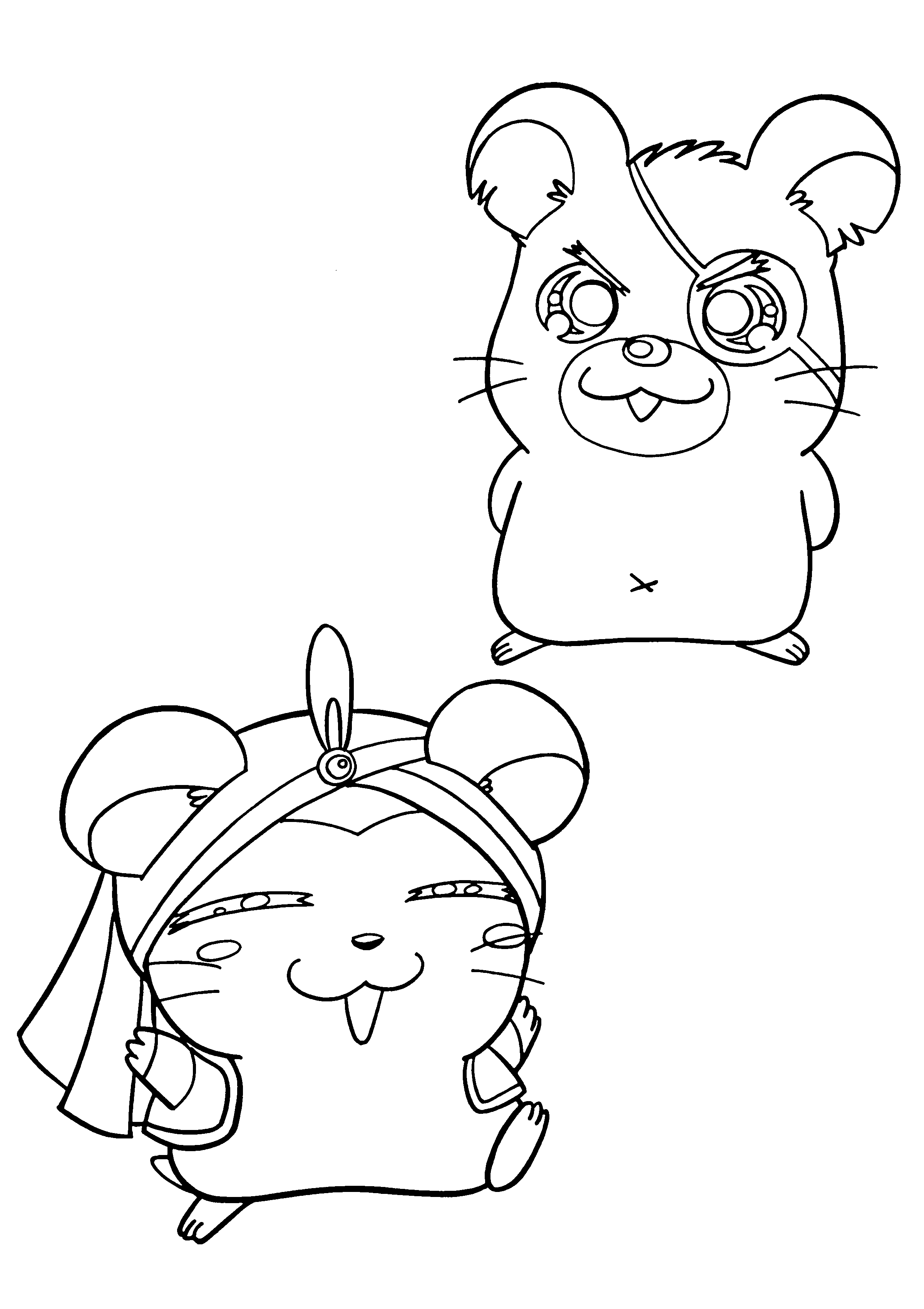 Dibujo para colorear: Hamtaro (Dibujos animados) #40106 - Dibujos para Colorear e Imprimir Gratis