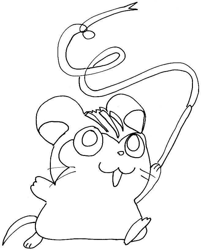 Dibujo para colorear: Hamtaro (Dibujos animados) #40119 - Dibujos para Colorear e Imprimir Gratis