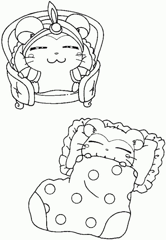 Dibujo para colorear: Hamtaro (Dibujos animados) #40120 - Dibujos para Colorear e Imprimir Gratis