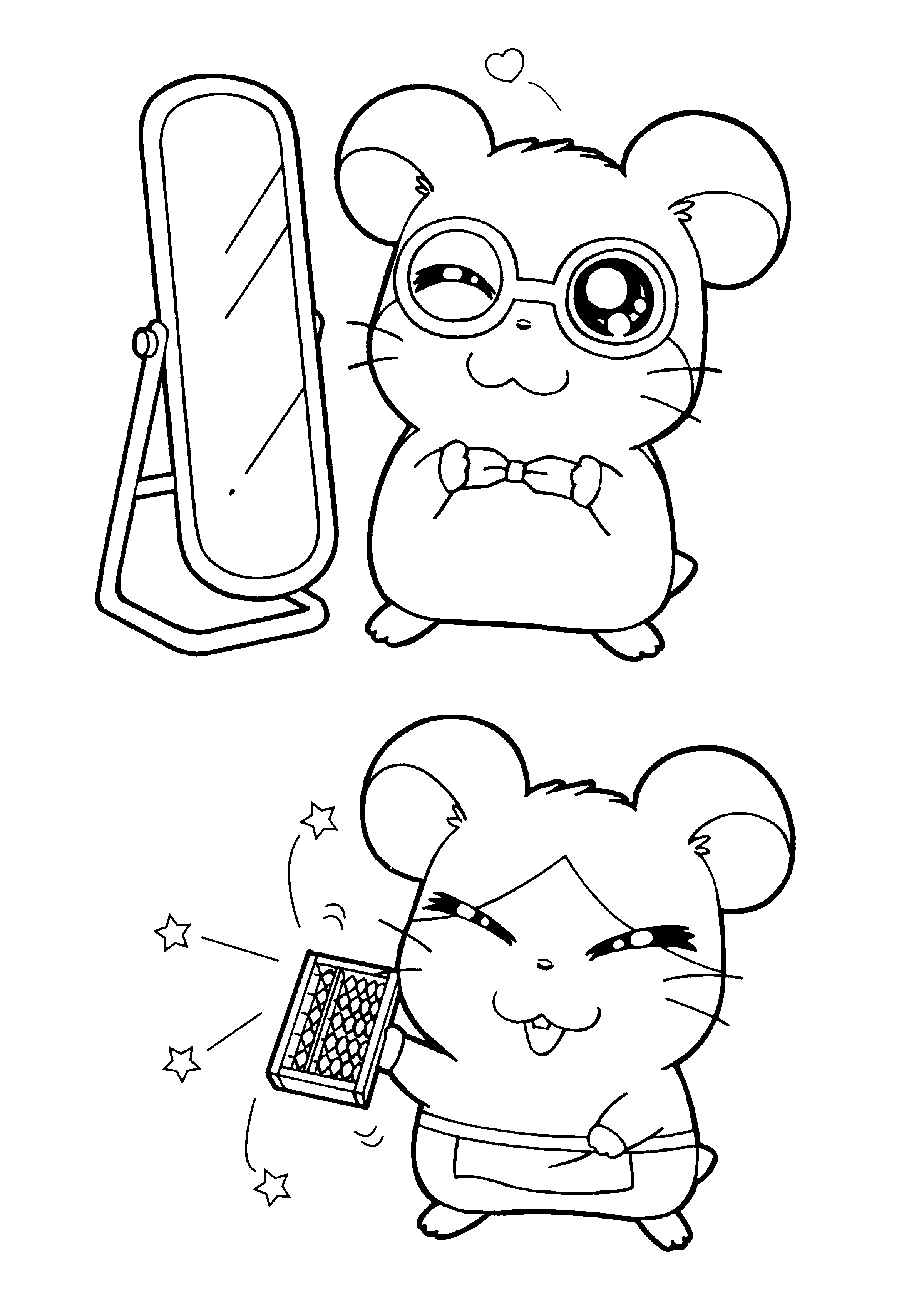 Dibujo para colorear: Hamtaro (Dibujos animados) #40137 - Dibujos para Colorear e Imprimir Gratis