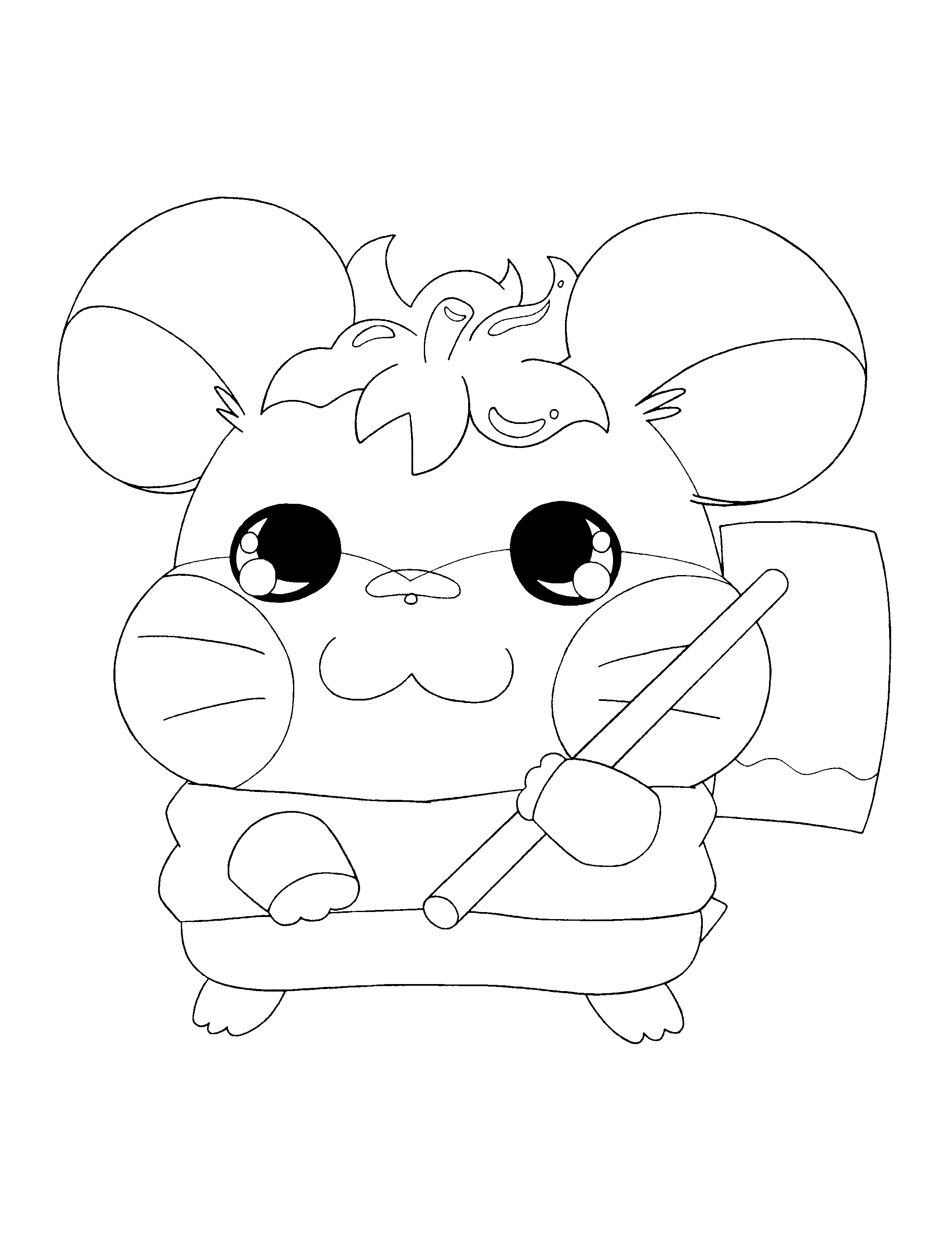 Dibujo para colorear: Hamtaro (Dibujos animados) #40138 - Dibujos para Colorear e Imprimir Gratis