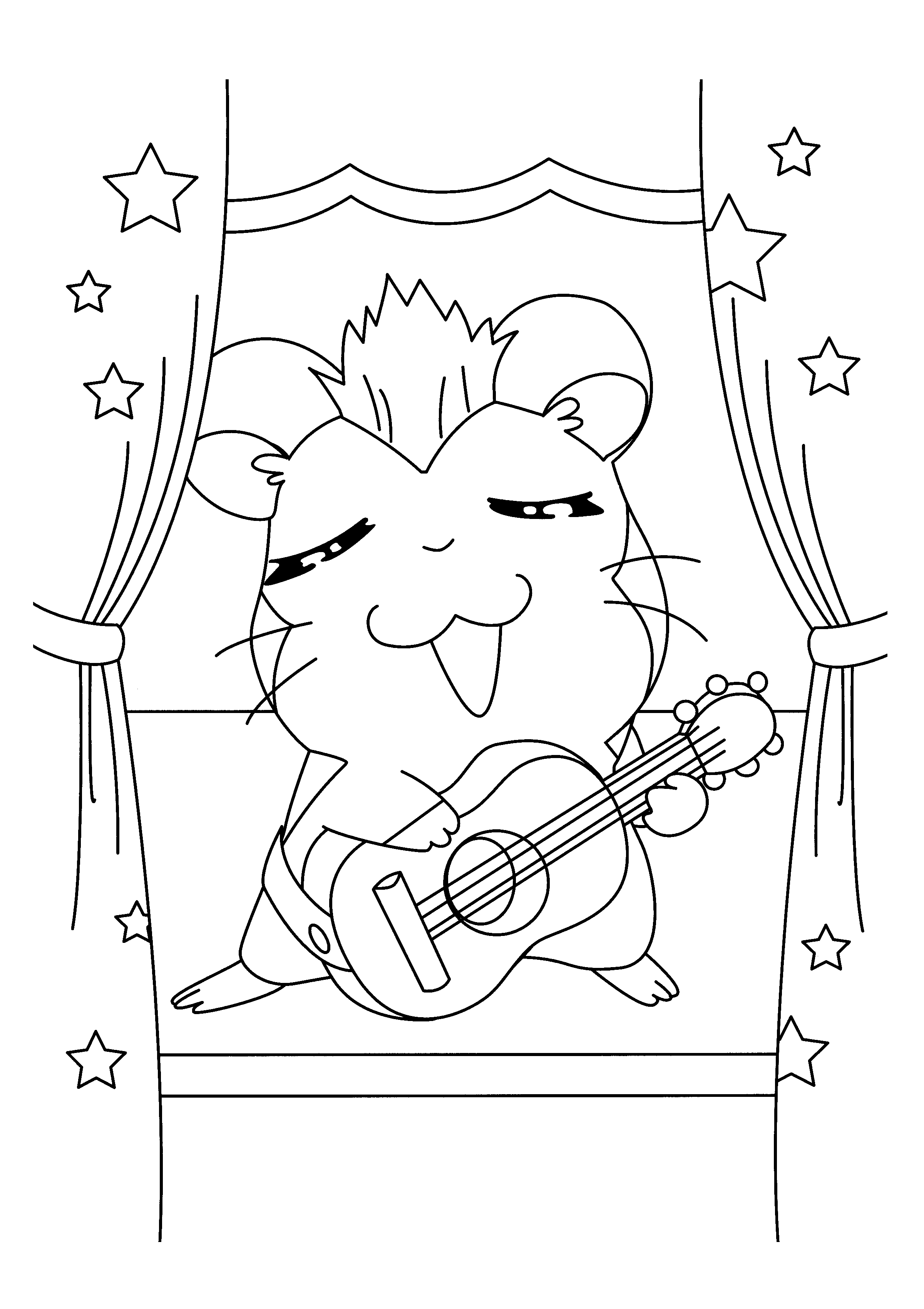 Dibujo para colorear: Hamtaro (Dibujos animados) #40144 - Dibujos para Colorear e Imprimir Gratis