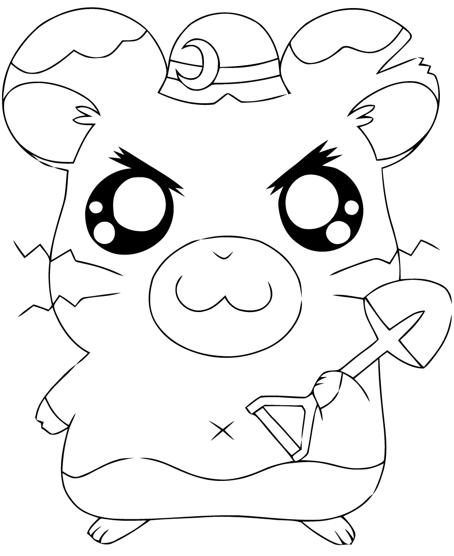 Dibujo para colorear: Hamtaro (Dibujos animados) #40172 - Dibujos para Colorear e Imprimir Gratis